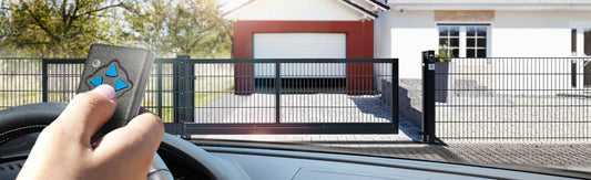 Schiebetor V-Star F60 integriert elektrisch betrieben bis 450 cm Lichte Weite